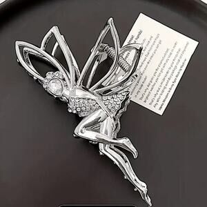 Silver Fairy Rhinestone Hair Claw Hair Accessory